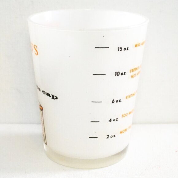 Vintage MCM Whimsical Risque Drink Glass Business Man's Night Cap Barware - Picture 4 of 6